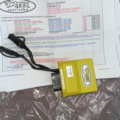 2021-2022 crf 450r pro circuit  exhaust and vortex ecu 