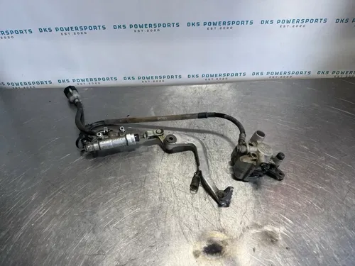 2014 14-21 KAWASAKI KX100 OEM REAR BACK BRAKE CALIPER MASTER CYLINDER LEVER LINE