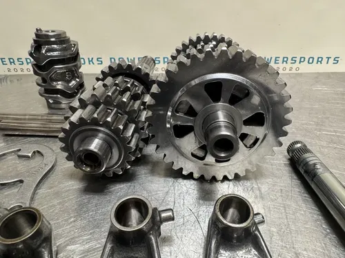 2014 14-17 HONDA CRF250R OEM TRANSMISSION TRANNY GEARS SHAFTS FORKS POLISHED.