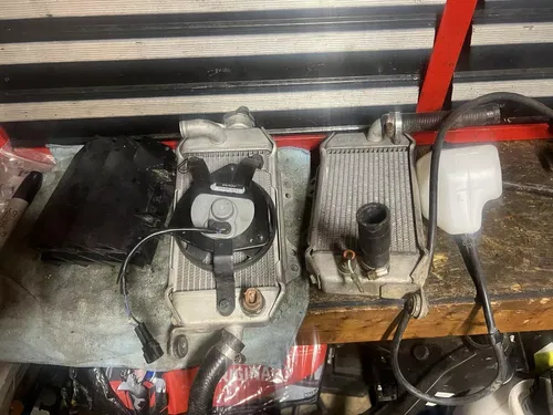 2009-2010 Kawasaki KLX250SF Radiator with Fan & Hoses 39061-0134 59502-0028