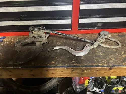 2009 Kawasaki KX250F rear brake caliper master cylinder lever pedal KX 250 04-09