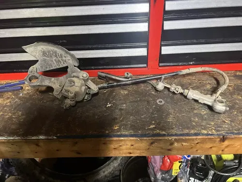 2009 Kawasaki KX250F rear brake caliper master cylinder lever pedal KX 250 04-09