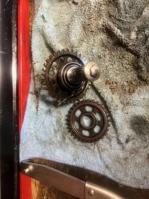 2002 2003 HONDA CRF450R OEM KICKSTART KICK START SHAFT W IDLER GEAR