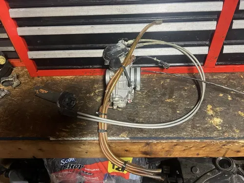 2008 KTM 250 SXF KEIHIN CR FLAT SLIDE CARBURETOR CARB THROTTLE CABLE 77031001400
