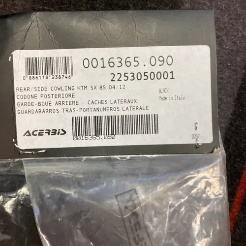 New Acerbis Ktm 85cc/105cc Rear Fender 