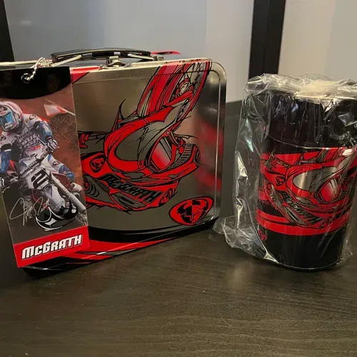 New Jeremy McGrath Thor Metal Lunchbox W/ Thermos