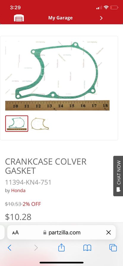 Honda Crankcase Colver Gasket 