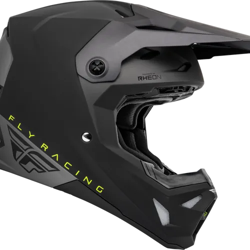FLY RACING YOUTH FORMULA CP SLANT HELMET - BLACK/GREY - YOUTH LARGE - 73-0030YL