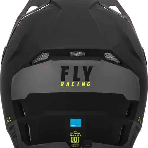 FLY RACING YOUTH FORMULA CP SLANT HELMET - BLACK/GREY - YOUTH LARGE - 73-0030YL