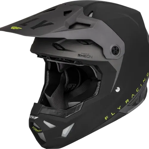 FLY RACING YOUTH FORMULA CP SLANT HELMET - BLACK/GREY - YOUTH LARGE - 73-0030YL