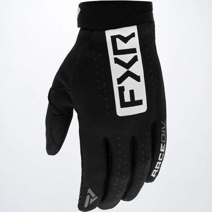 FXR RACING REFLEX MX GLOVE - BLACK/WHITE - ADULT SIZES