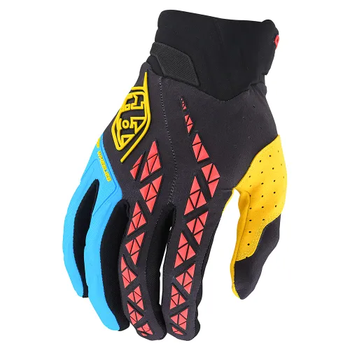 TROY LEE SE PRO GLOVE SOLID BLACK / YELLOW
