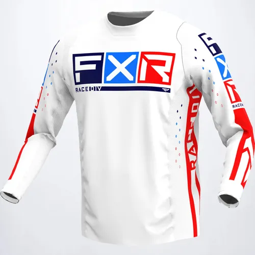 FXR Podium Pro LE MX Jersey - White/Red/Blue