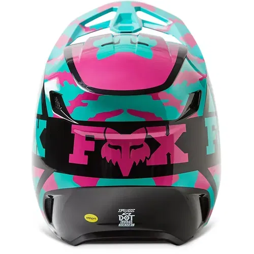 FOX RACING V1 NUKLR TEAL HELMET SIZE 2X-LARGE - 29663-176-2X