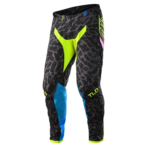 TROY LEE GP PANT FRACTURA BLACK/FLO YELLOW