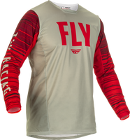 FLY RACING KINETIC WAVE JERSEY LIGHT GREY/RED 2X ON SALE!!