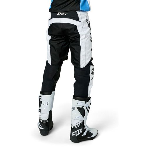 SHIFT WHITE LABEL TRAC PANTS - WHITE/BLACK