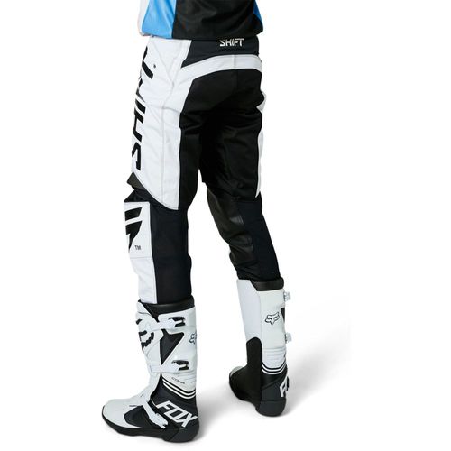 SHIFT WHITE LABEL TRAC PANTS - WHITE/BLACK