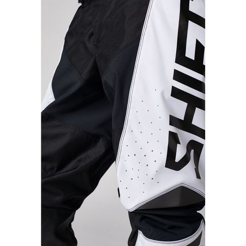 SHIFT WHITE LABEL TRAC PANTS - WHITE/BLACK