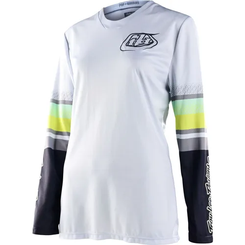 WOMENS GP TROY LEE JERSEY - WARPED WHITE