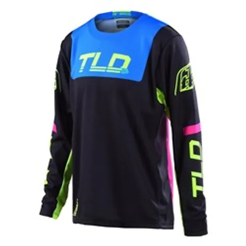 TROY LEE YOUTH GP JERSEY FRACTURA BLACK/ FLO YELLOW