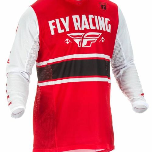 FLY RACING YOUTH KINETIC MESH ERA JERSEY RED/WH