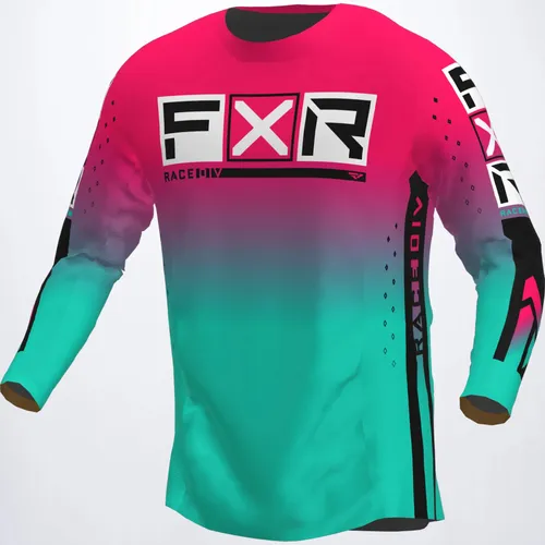 FXR Podium Pro MX Jersey - Minty Re-Fresh/Coral