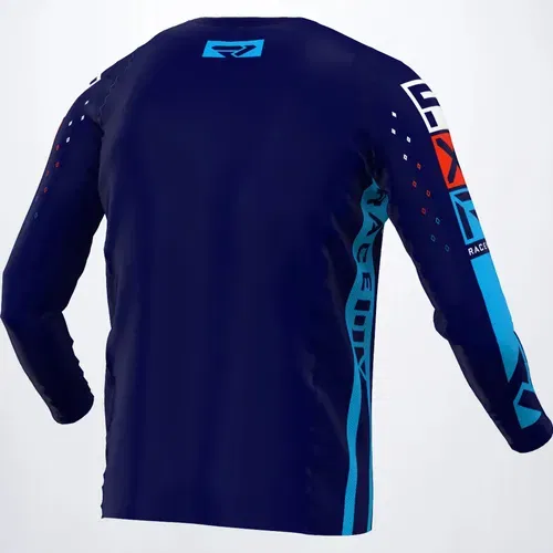 FXR Podium Pro LE MX Jersey - Navy/Cyan/Red - Size 2XL - 223322-4542-19