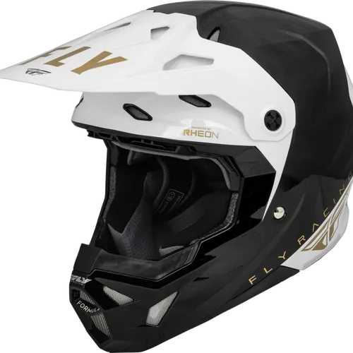 FLY RACING YOUTH FORMULA CP SLANT HELMET - BLACK/WHITE - YOUTH LARGE - 73-0031YL