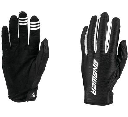 Answer Youth Ascent Glove - Black/White - Youth Large - 446568