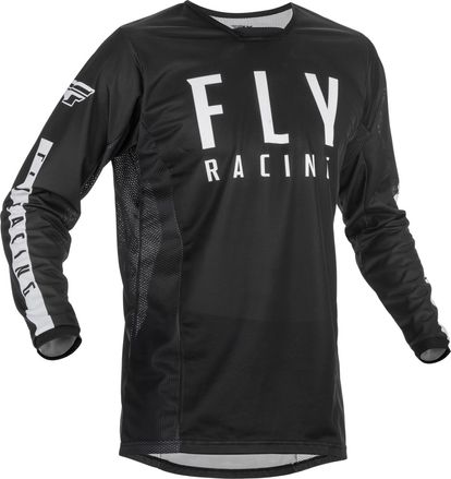 FLY RACING KINETIC MESH JERSEY - BLACK/WHITE - ADULT