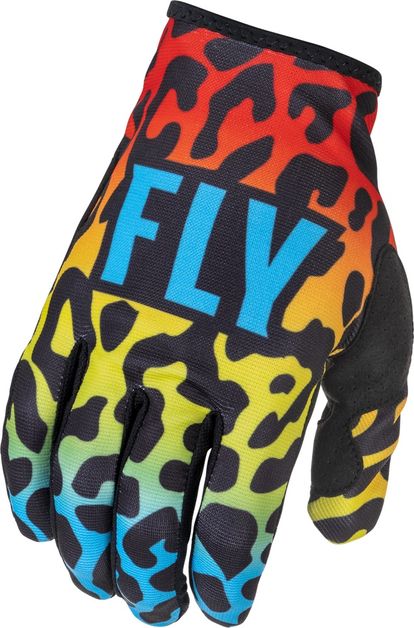 FLY RACING YOUTH LITE S.E. GLOVES - RED/YELLOW/BLUE - YOUTH