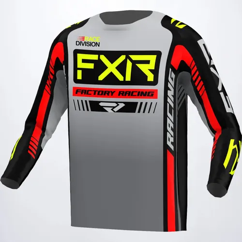 FXR Clutch Pro Mx Jersey - Grey/Black/Hi-Vis