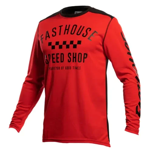 YOUTH FASTHOUSE CARBON JERSEY - RED/BLACK SMALL  2731-4021