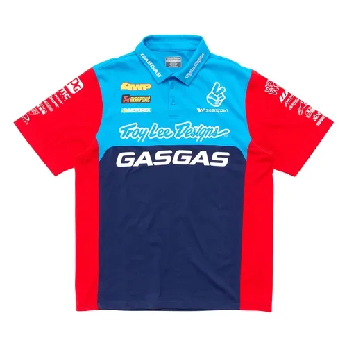Troy Lee Designs GASGAS Team Pit Shirt (Navy/Red) 3GG24006790