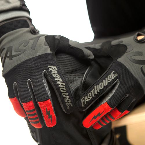 Fasthouse Speed Style Sector Youth Glove - Gray/Black - Youth Small