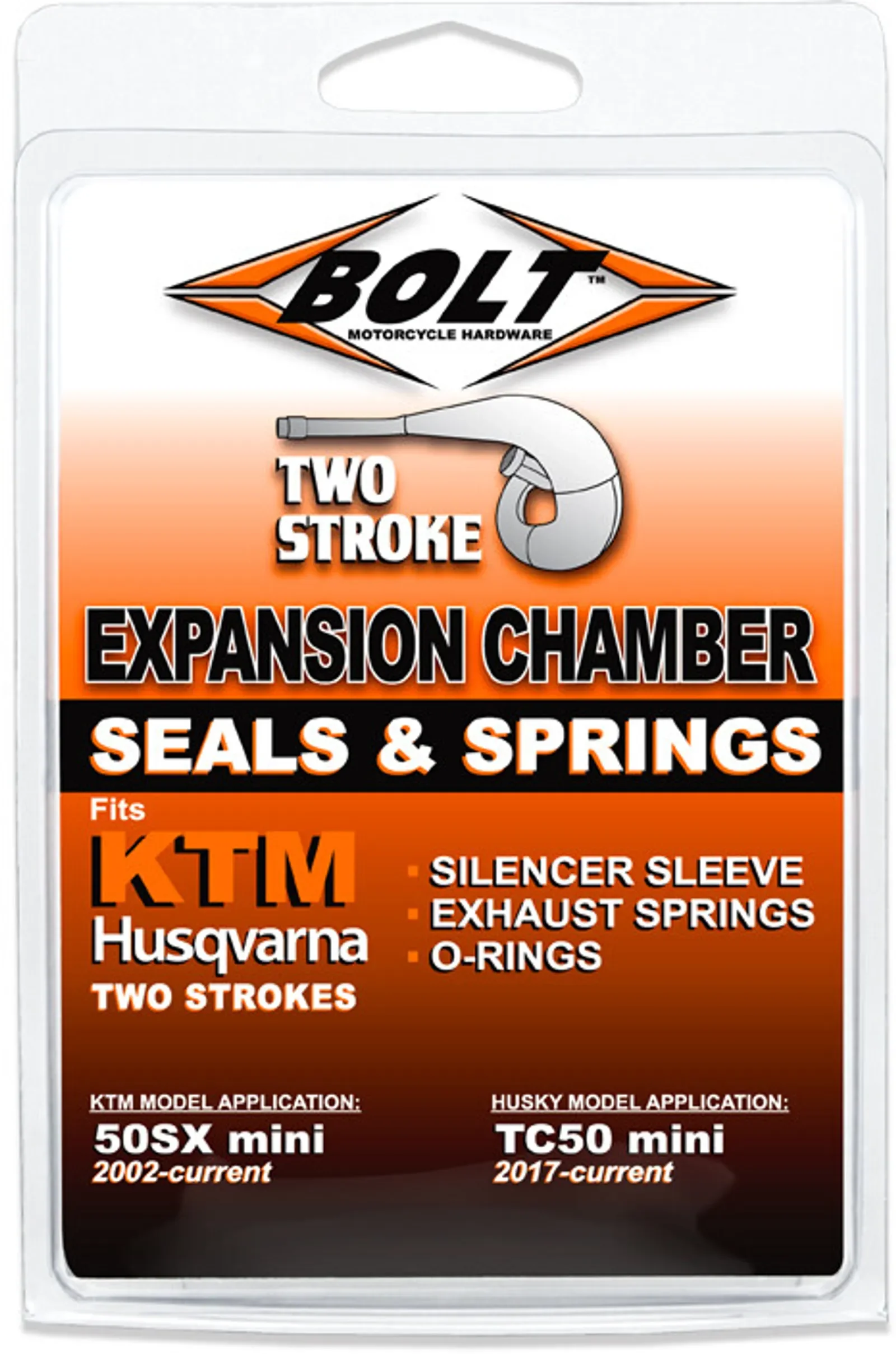 BOLT 2-STROKE O-RING SPRING+COUPLER KIT KTM/HUSQ/GAS 50 SX/TC/MC [020-9005]