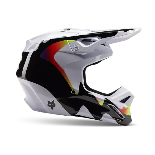 FOX RACING V1 KOZMIK HELMET [BLACK/WHITE]