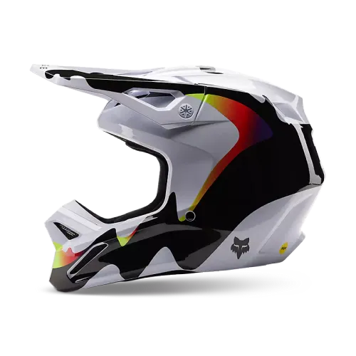 FOX RACING V1 KOZMIK HELMET [BLACK/WHITE]