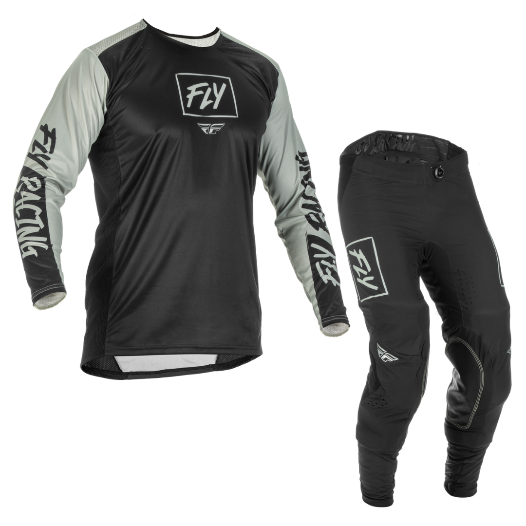FLY RACING LITE BLACK/GREY JERSEY + PANT SET