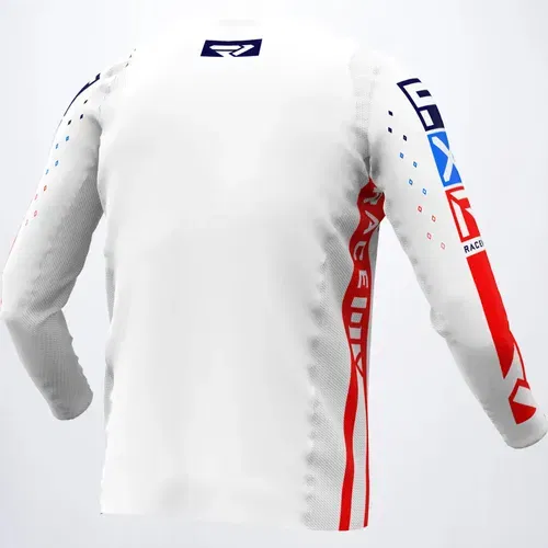 FXR Podium Pro LE MX Jersey - White/Red/Blue - Size Small - 223322-0120-07