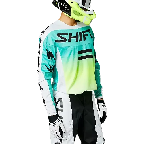 Shift White Label Fade Jersey (White/Green) (Small)
