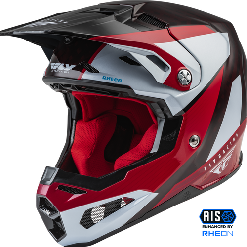 FLY RACING YOUTH FORMULA CARBON PRIME HELMET-RD/WHT/RDCARBON 73-4432Y