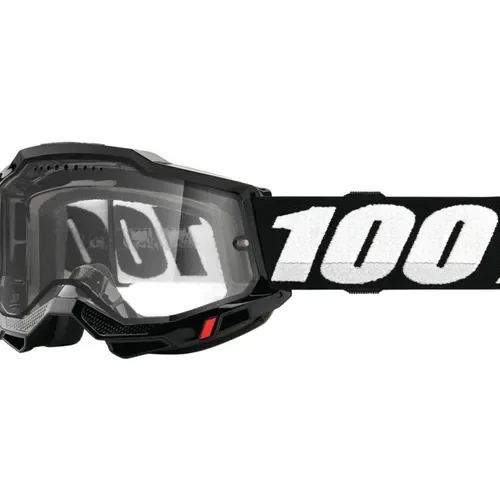 	100% Accuri 2 Enduro MTB Goggles Black with Clear Lens