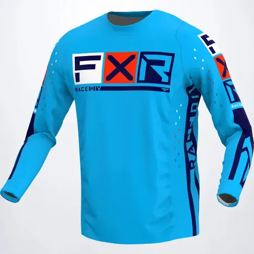FXR Podium Pro LE MX Jersey - Cyan/Red/Navy - Size 2XL - 223322-4220-19