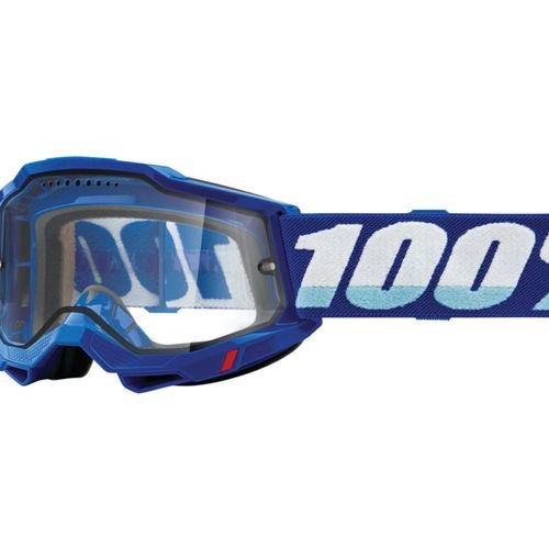 100% Accuri 2 Enduro MTB Goggles Blue with Clear Lens