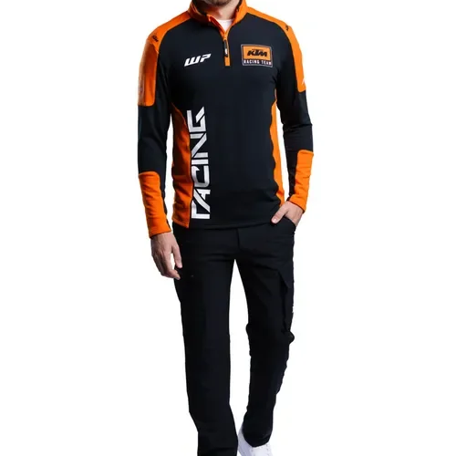 KTM 2024 Team Half Zip Sweater Black/Orange 3PW24000430-