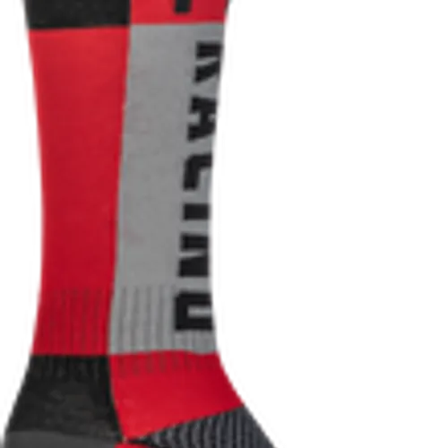 FLY RACING MX SOCKS THICK (RED/GREY)