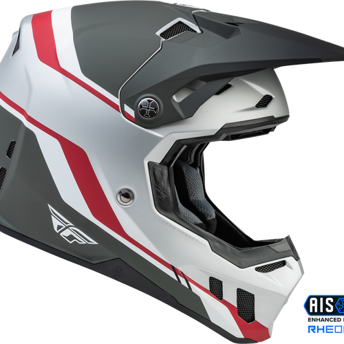 FLY RACING FORMULA CC DRIVER HELMET - MATTE SILVER/RED/WHITE 73-4313