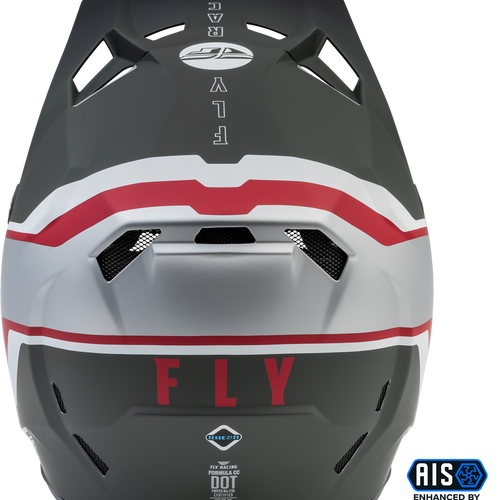 FLY RACING FORMULA CC DRIVER HELMET - MATTE SILVER/RED/WHITE 73-4313